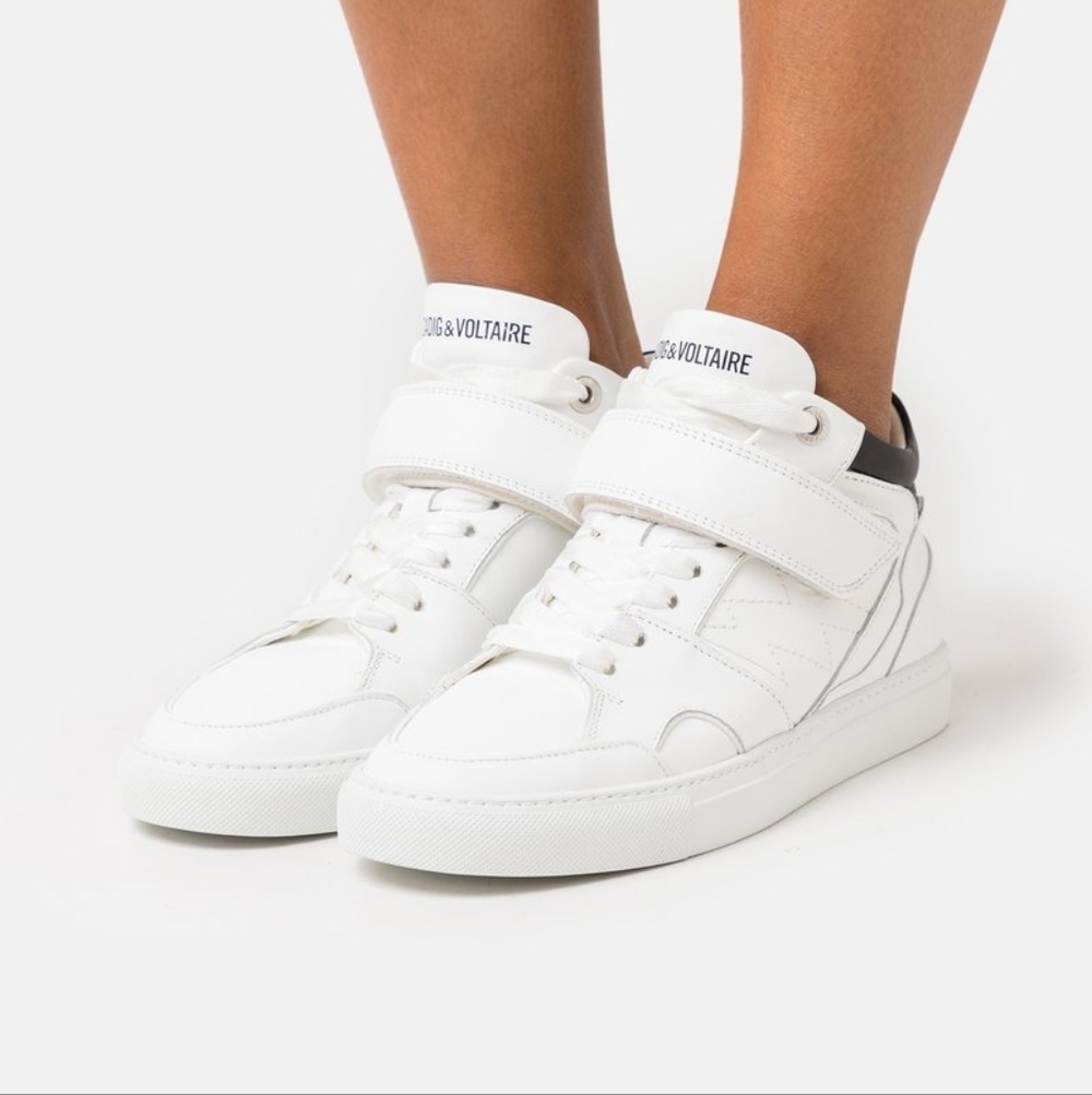 Zadig & Voltaire Logo Print Sneakers Size 8/39 NIB